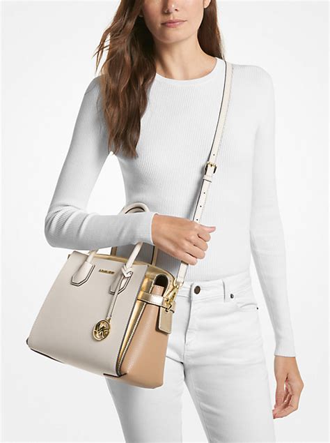 mercer leather satchel michael kors|michael kors mercer belted satchel.